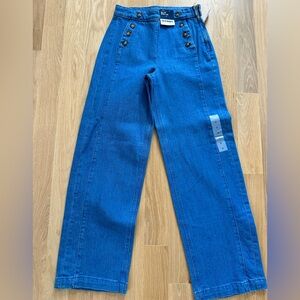 Old Navy Sky-Hi Sailor Wide Leg Jeans - Blue